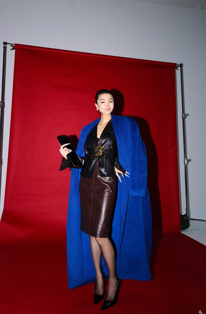 MEI SANGUAN Sully blue vintage woolen jacket - STELLA