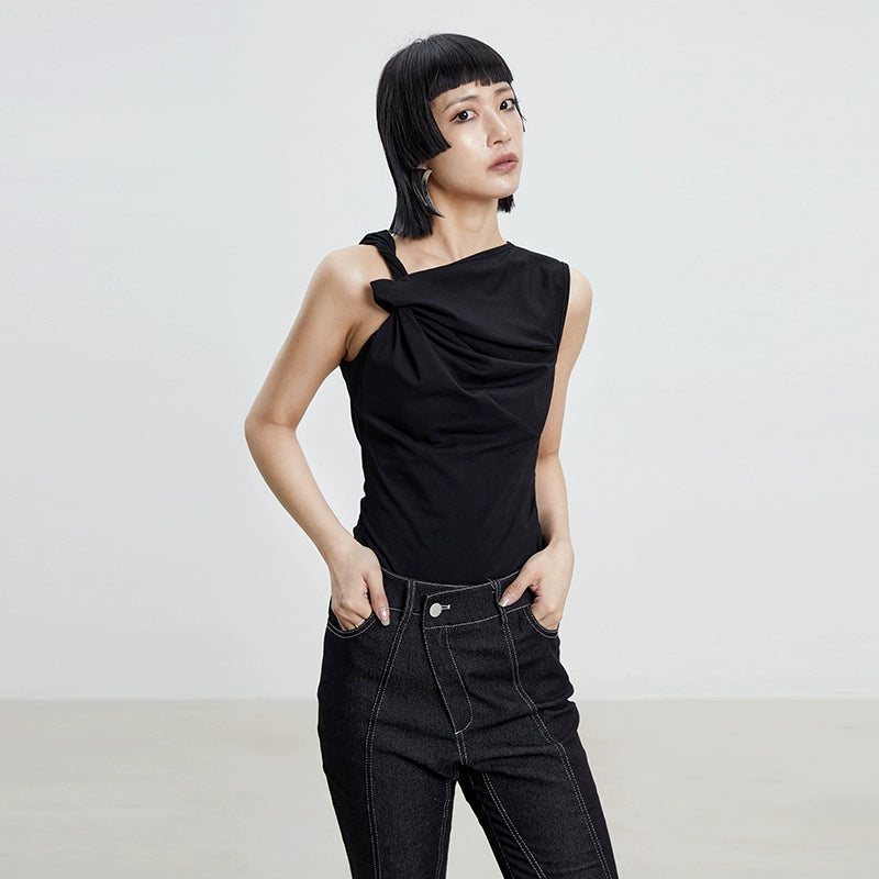 TINY IN Kink Women's Summer Black White Camisole-KAI