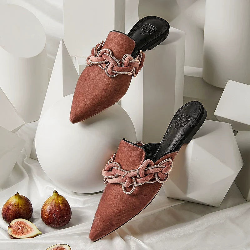 B-FEI Spring and summer suede flat slippers-PIUL.