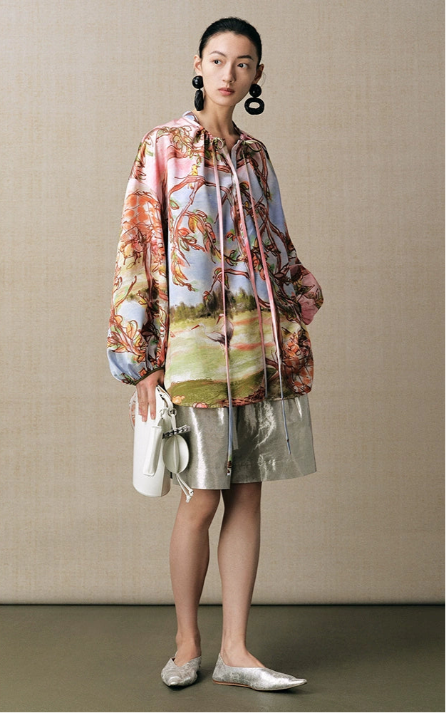 ZHUCHONGYUN silver drawstring three-point shorts--YAIBA.