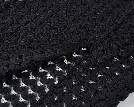 COMME MOI  women's black cut-out side slit straight skirt - DELIAH.