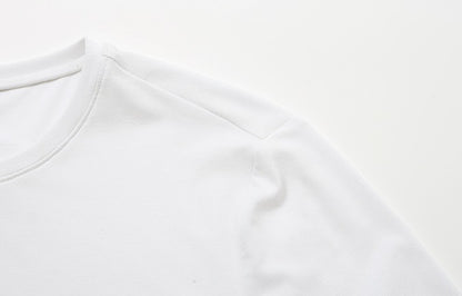 ZHUCHONGYUN white loose crew neck long-sleeved modal top-NATIE.