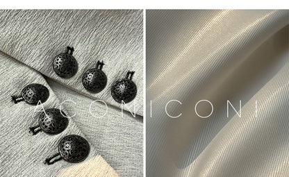 Aconiconi High End Long Sleeve Double Breasted Tuxedo French Retro Jacket Blazer- History