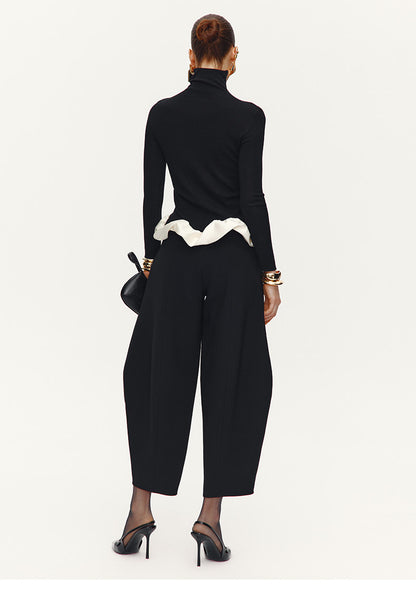 ATELIER MISS LU  Hem clouds surround turtleneck knit top - OLIVIA.