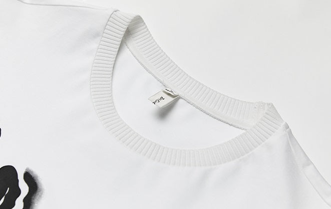 ZHUCHONGYUN ink print loose straight cotton dress-LUX.