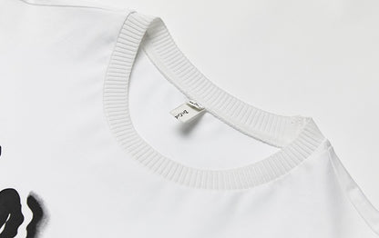 ZHUCHONGYUN ink print loose straight cotton dress-LUX.