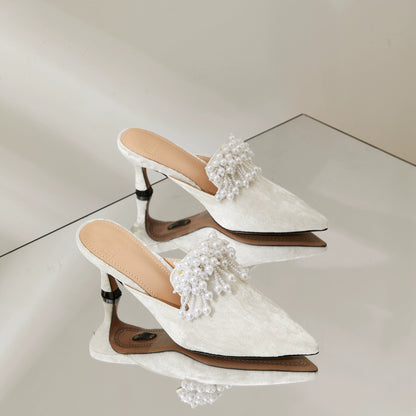 B-FEI pearl new Chinese heel sandals-ZENI.