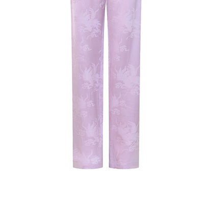 M essential Makay designer hibiscus jacquard layered placket wrap-around waist shirt - BETA.