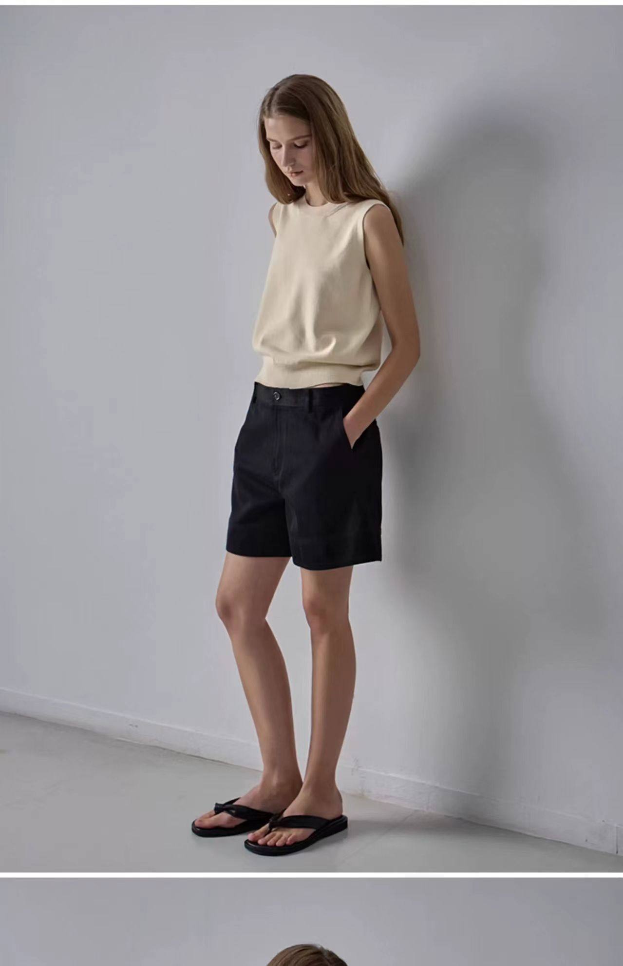 Nothing Written Vest Women's Slim Knitted Sleeveless Suspenders-LUCY.