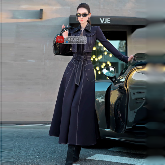 VJE  two-piece capable maxi long sleeve dress-MANA.