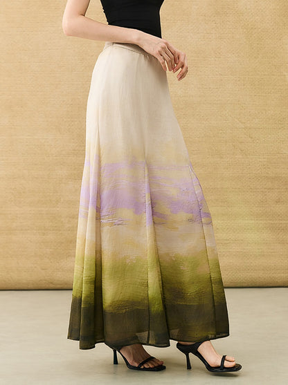 HECO Chinese Atmosphere Summer Drape Elegant Straight Skirt - MUSC.