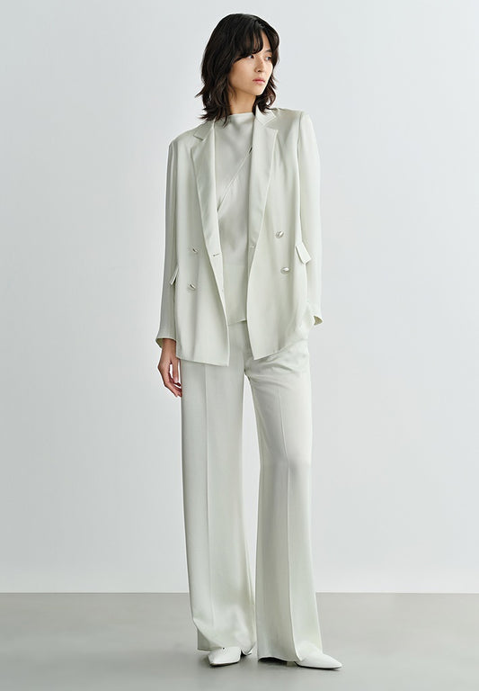 COMME MOI Commuter Double-Breasted Straight Suit - RABBAI.