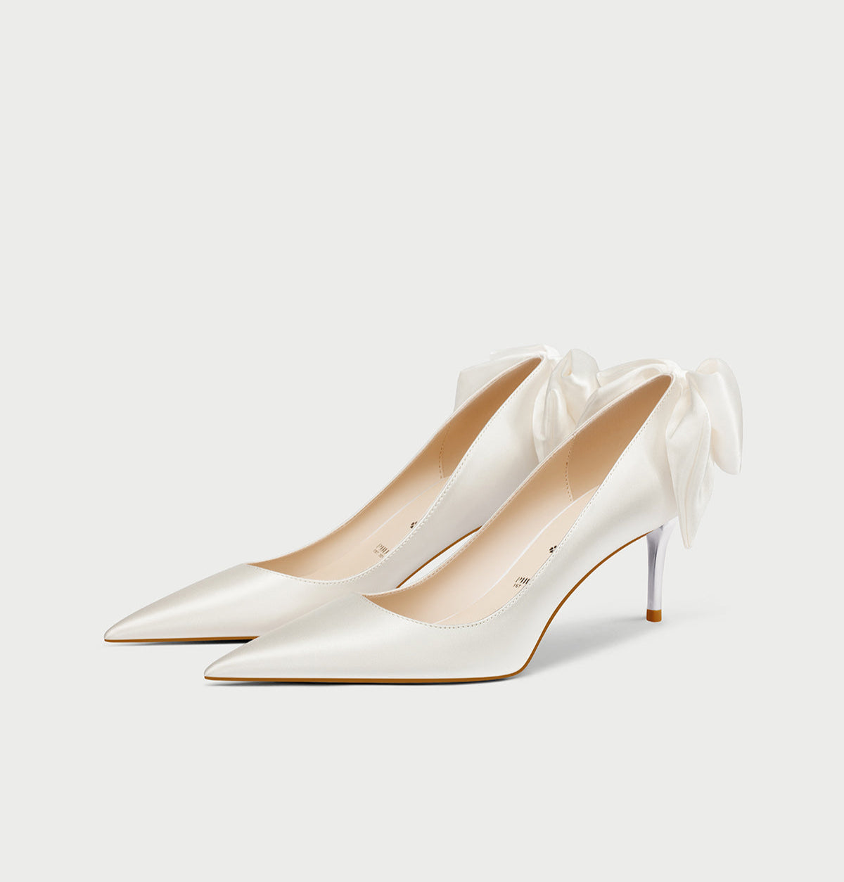 pjjuu women's new satin main wedding shoes - PERM