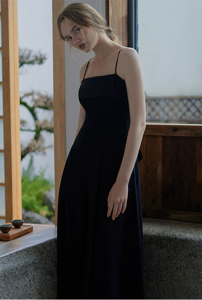 GOUDIN women's elegant black simple Jumpsuit -TOZIA.
