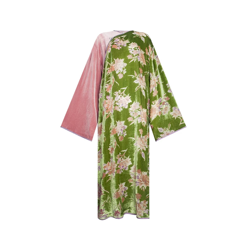 TUYUE Silk Velvet Carving Chinese Robe Dress- RICK