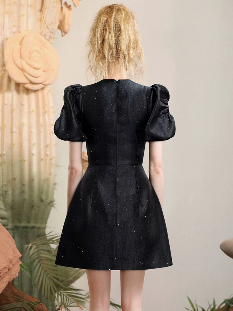 CHECOCRE Stubble customer design sense V-neck dress - FRACT.