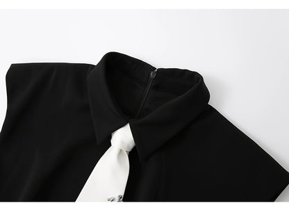unique designer elegant LBD black work dress