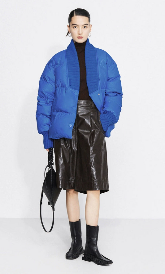 ZHUCHONGYUN Short Puffer White Goose Down Jacket-SWEADER.