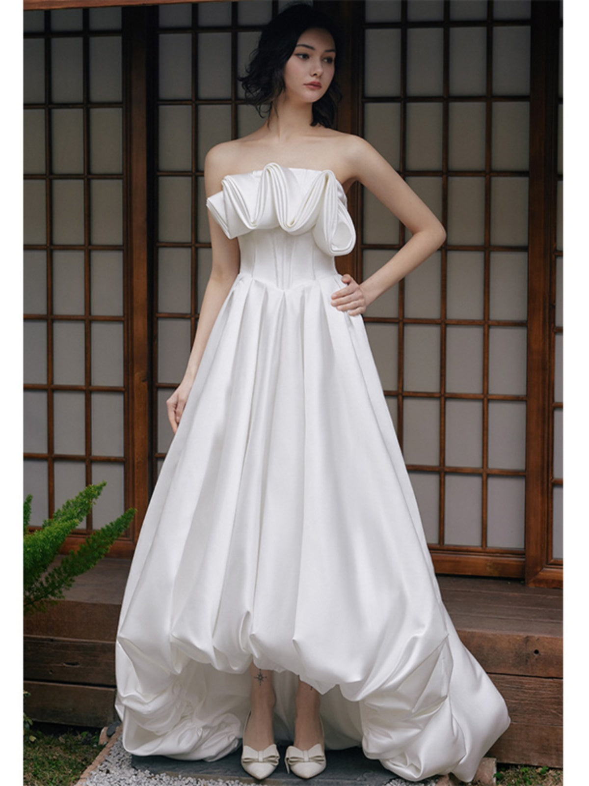 Goudin Dress, high-end, light luxury, niche bandeau dress - take