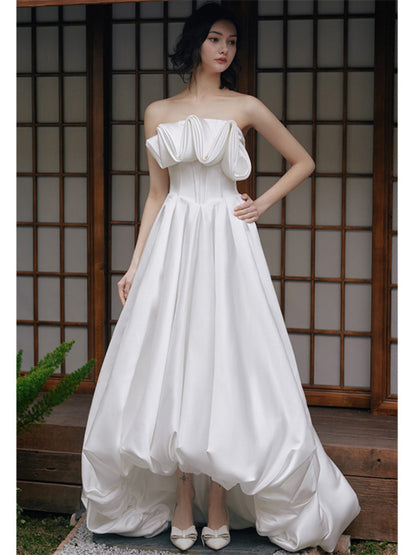 Goudin Dress, high-end, light luxury, niche bandeau dress - take