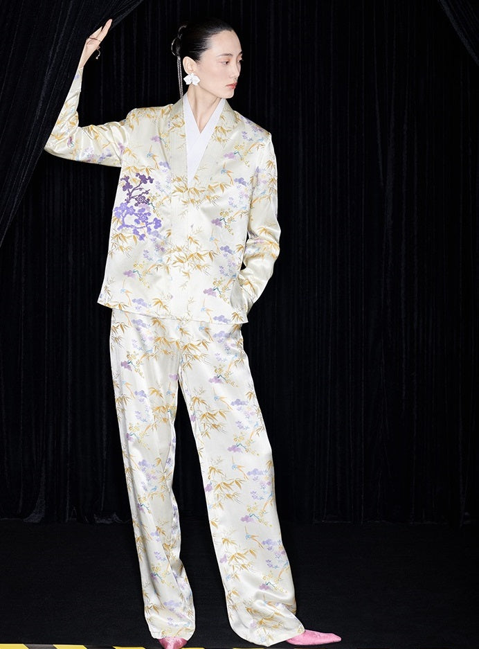 M essential Mackay designer embroidered folded shirt Pant suit - Muli.
