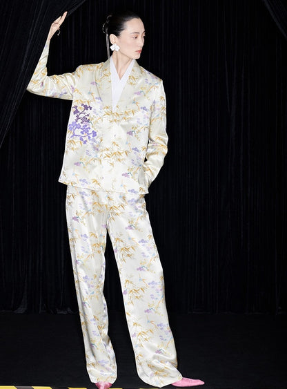 M essential Mackay designer embroidered folded shirt Pant suit - Muli.