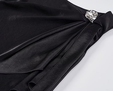 COMME MOI women's double-faced satin sleeveless vest top - SADIE.