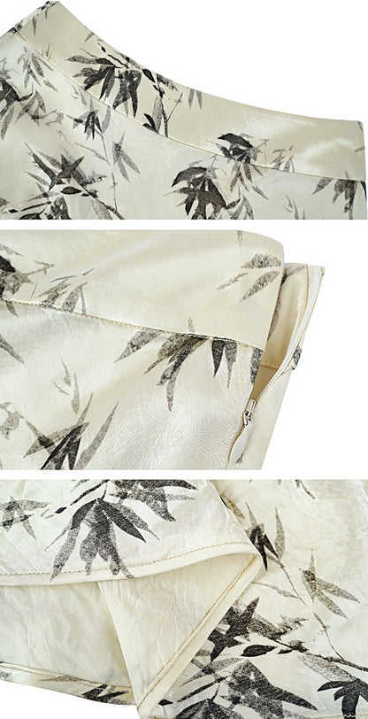 HECO Long Bamboo Leaf Acetate Skirt  - MINIS.