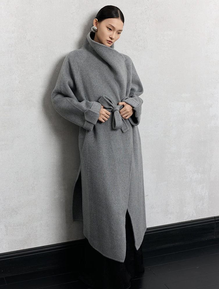 HECO Winter Thickened Warm Lapel Double-sided Woolen Long Wool Coat - loyal.