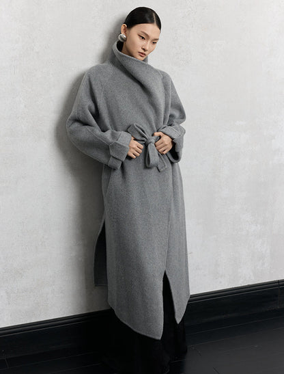 HECO Winter Thickened Warm Lapel Double-sided Woolen Long Wool Coat - loyal.