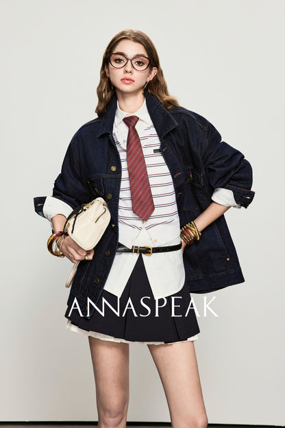 ANNASPEAK starfish denim silhouette denim jacket-SARE.