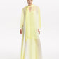 Pastel yellow white gradient summer holiday vacation flowly maxi long maternity expecting mother gown dress barbie.