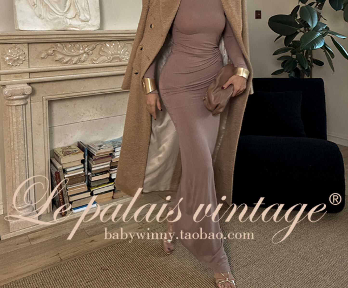 Le Palais Vintage Elegant Brown Aysmmetrical Wrap Short/ Long Dress-POA.