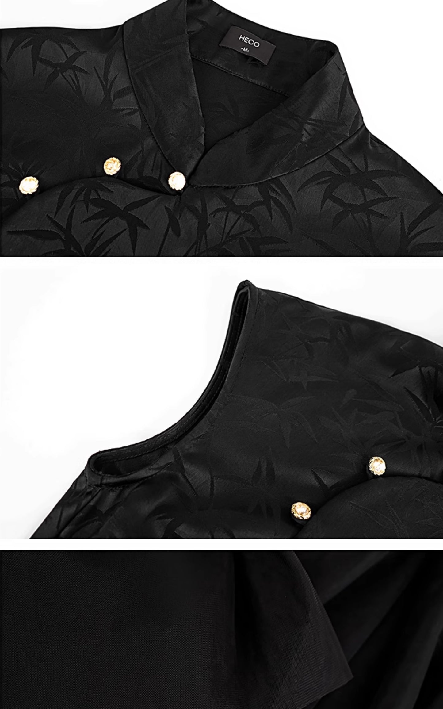 HECO Chinese Modified Diagonal Stand-up Collar Cheongsam ress- OWEN.