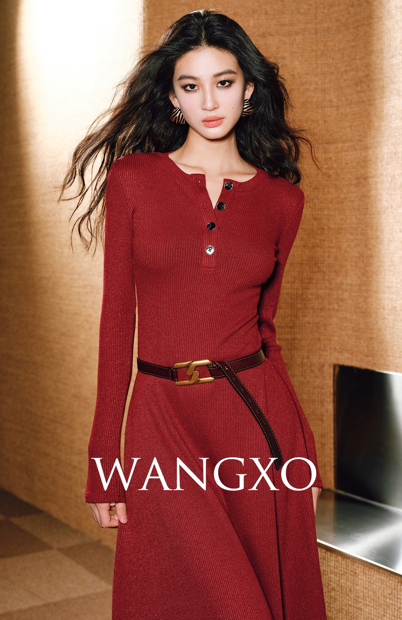 WANGXO | Elegant Maxi Long Sleeve Dress - VIDA.
