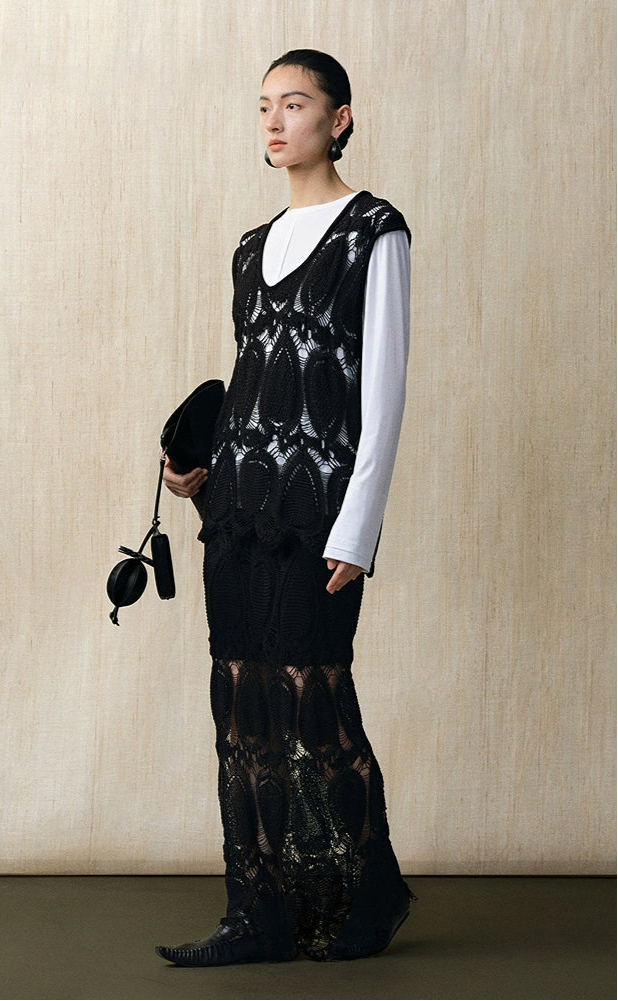 ZHUCHONGYUN white loose crew neck long-sleeved modal top-NATIE.