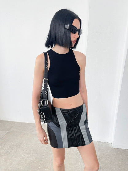 ANNAKIKI Niche Three-dimensional function stitching hip skirt-OLED