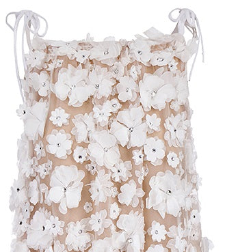 Wardrobes by Chen Elegant Off white Sleeveless Flower Wedding Dress-Babie