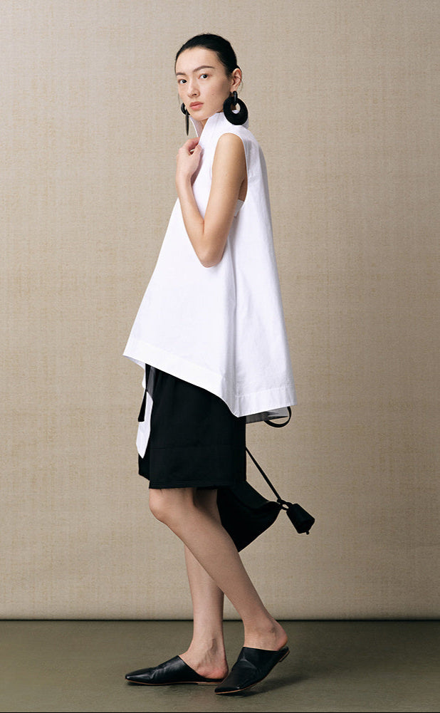 ZHUCHONGYUN A-line silhouette strappy cropped Short-HOUSE.