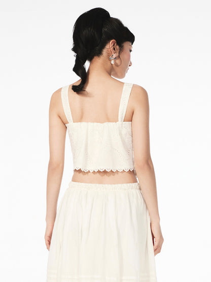 FAME Rococo Island Wave Frolicking Fake Two-piece Suspender Top - LUCAS