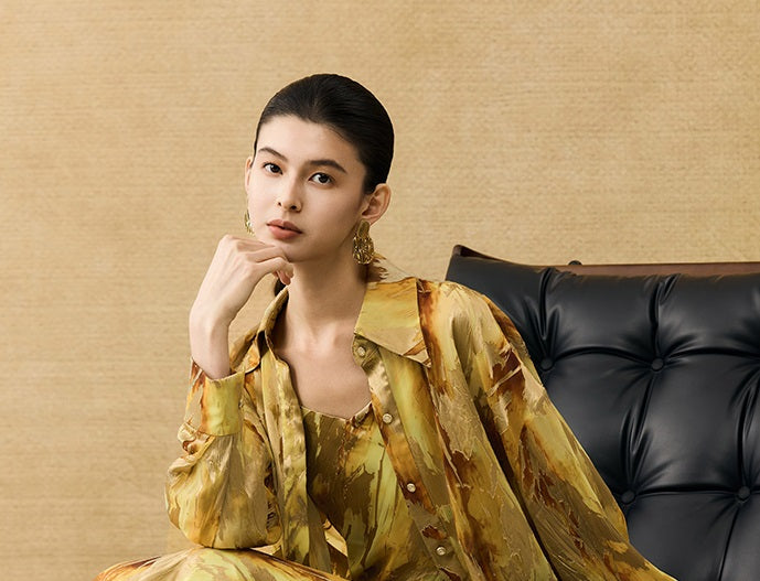 HECO Chinese National Style Burning Flower Slightly Transparent shirt- STROK.