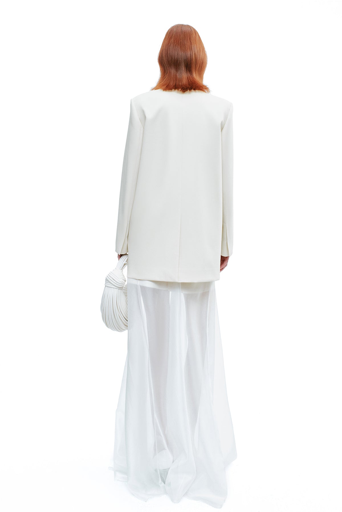 YES BY YESIR | Calla Lily Monroe Loose White Blazer -VIRELIA.