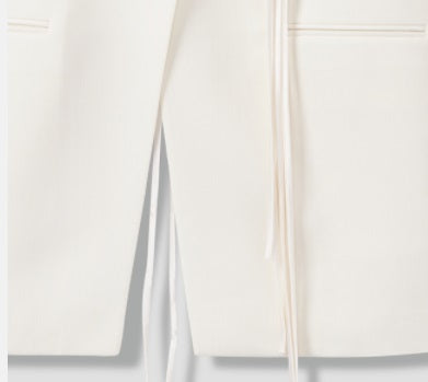 COMME MOI Lu Yan designer's new women's sheep wool flower fringe decoration suit - MANU.