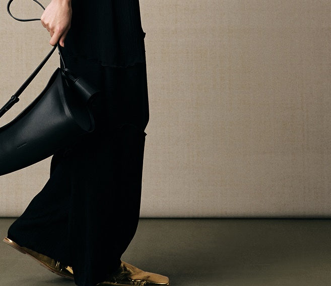 ZHUCHONGYUN black pleated three-dimensional divider tapered trousers-HYSE.