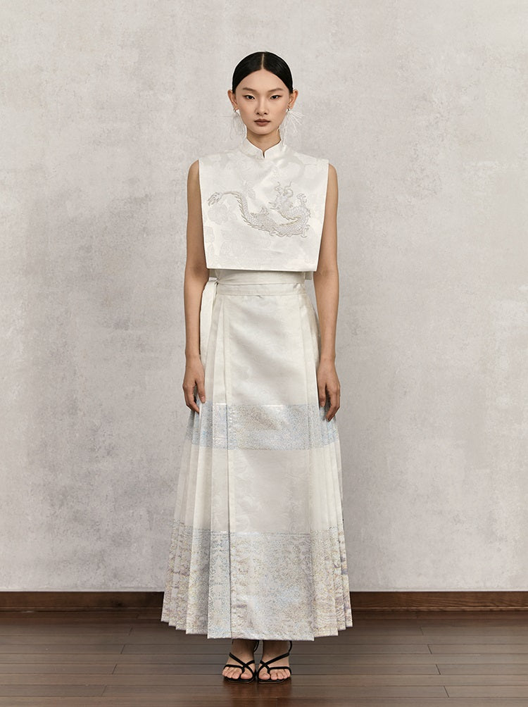 HECO cotton jacquard top short sleeveless women - adam.