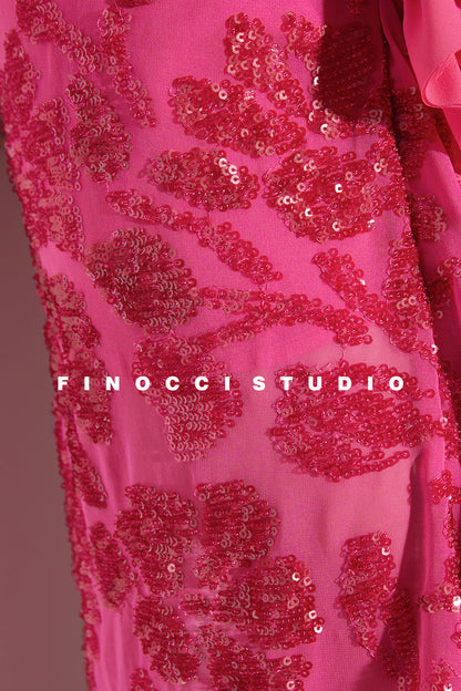 high-end fine embroidered mandala beads vintage ruffled skirt - Nikcka