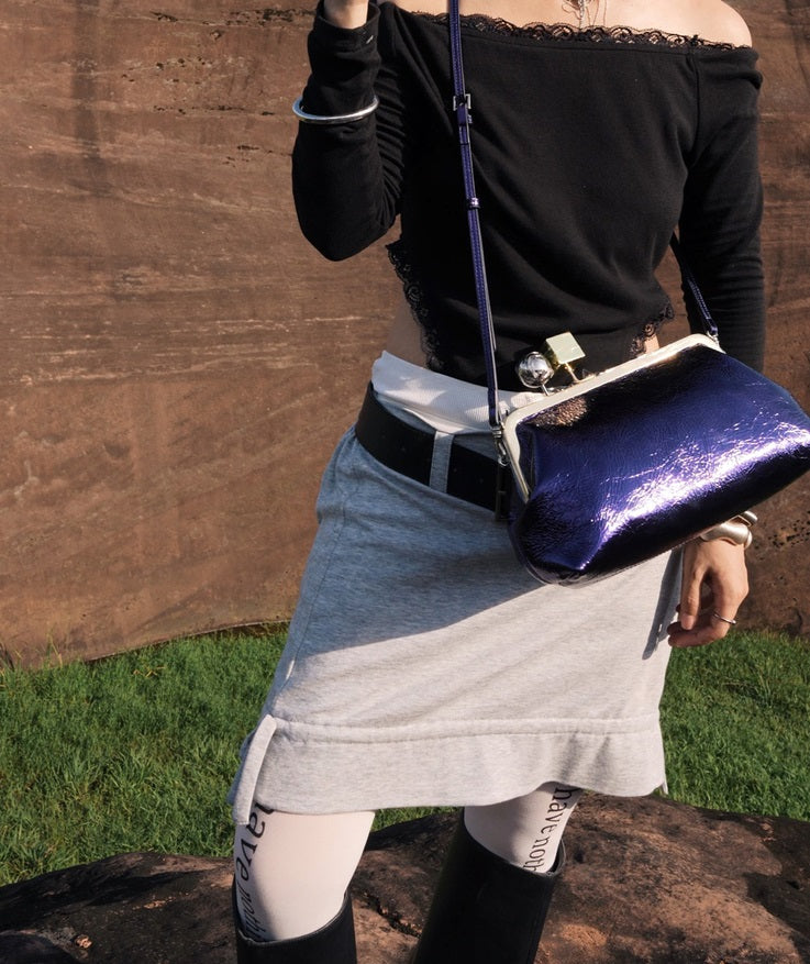 IUBALLET Star Rail Buckle New Mouth Gold Bag - LOVE.