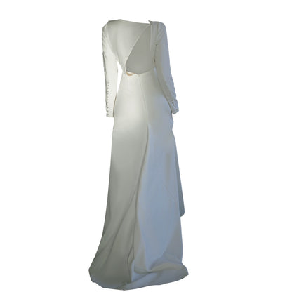 GOUDIN white long-sleeved temperament French-GEE.