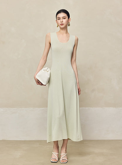 HECO Back Cross Midi Sleeveless Dress - SAVIOR.