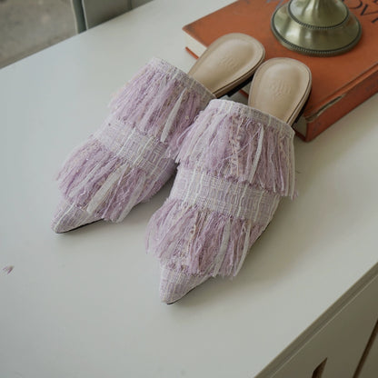 B-FEI pointed toe flat half slippers-SHEVY.